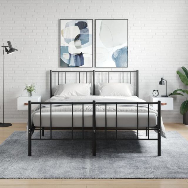 Berkfield Home Wall-mounted Bedside Cabinets 2 pcs High Gloss White 35x35x20 cm - Size: 35 x 35 x 20 cm - image 1