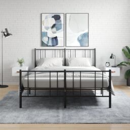 Berkfield Home Wall-mounted Bedside Cabinets 2 pcs High Gloss White 35x35x20 cm - Size: 35 x 35 x 20 cm