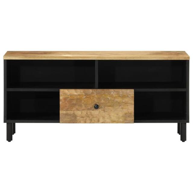 Berkfield Home TV Cabinet 100x33x46 cm Solid Wood Mango in Brown - Size: 100 x 33 x 46 cm - image 1