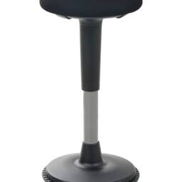 Wyld and Coco Adjustable Wobble Stool - Black Fabric Steel Frame - thumbnail 2