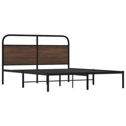 Berkfield Home Bed Frame Without Mattress 150x200 cm King Size Brown Oak Engineered Wood - thumbnail 3