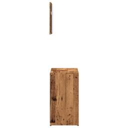 Berkfield Home Durable 2 Piece Bathroom Furniture Set Old Wood Engineered Wood in Brown - thumbnail 5