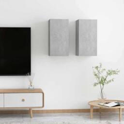 Berkfield Home TV Cabinets 2 pcs Concrete Grey 30.5x30x60 cm Engineered Wood - thumbnail 2