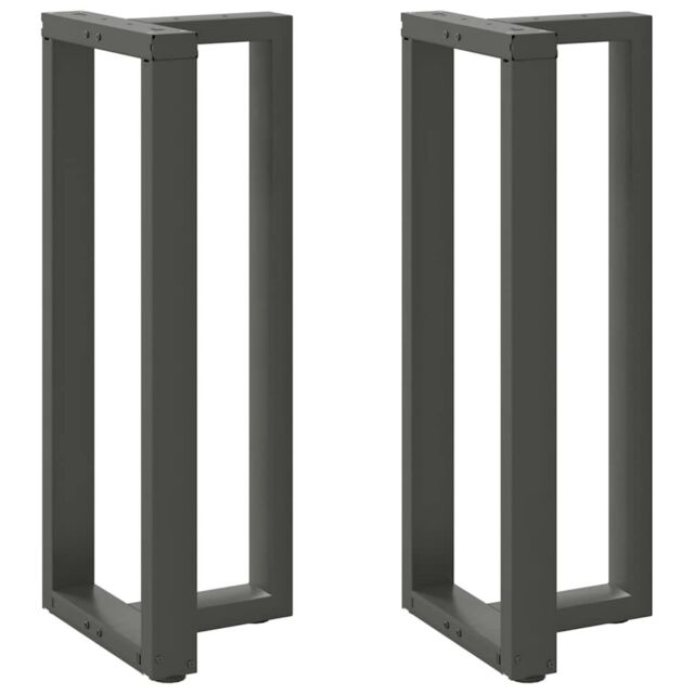 Berkfield Home Bar Table Legs T-Shaped¬†2 pcs Anthracite 40x35x(100-101) cm Steel in Black - image 1