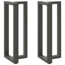 Berkfield Home Bar Table Legs T-Shaped¬†2 pcs Anthracite 40x35x(100-101) cm Steel in Black