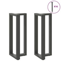 Berkfield Home Bar Table Legs T-Shaped¬†2 pcs Anthracite 40x35x(100-101) cm Steel in Black - thumbnail 3