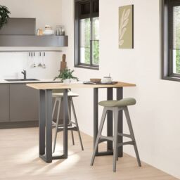 Berkfield Home Bar Table Legs T-Shaped¬†2 pcs Anthracite 40x35x(100-101) cm Steel in Black - thumbnail 2