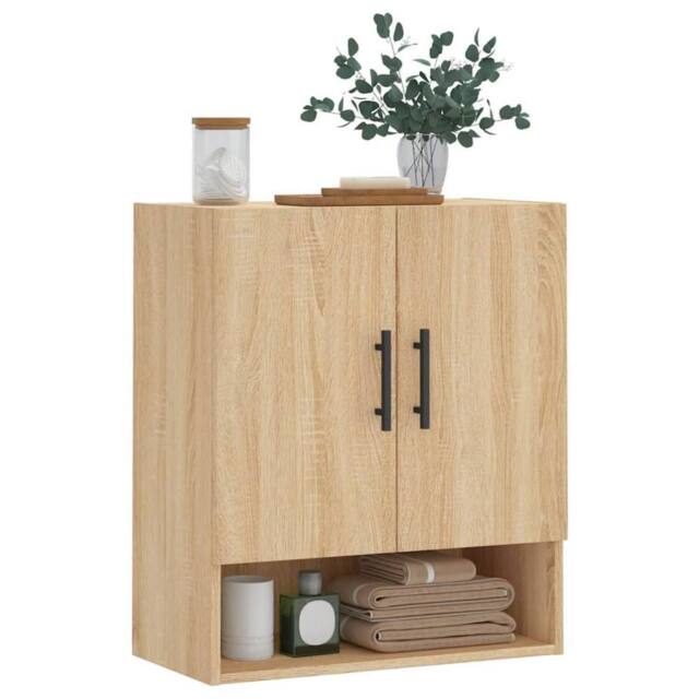 Berkfield Home Wall Cabinet Sonoma Oak 60x31x70 cm Engineered Wood in Light Tan - Size: 60 x 31 x 70 cm - image 1