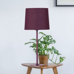 First Choice Lighting Colours - Set of 2 Burgundy 40cm Lamps - thumbnail 4