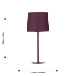 First Choice Lighting Colours - Set of 2 Burgundy 40cm Lamps - thumbnail 6
