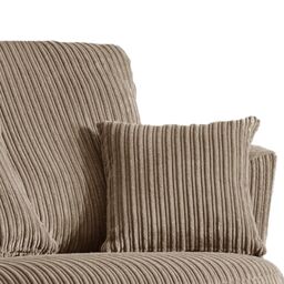LUXURY LIFE Collingdale Dylan Jumbo Cord Fabric Swivel Chair in Light Brown - thumbnail 3