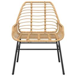 Berkfield Home Beautiful Garden Chairs 2 pcs Brown Poly Rattan in Light Tan - thumbnail 5