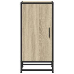 Berkfield Home Sideboard Sonoma Oak 35.5x35x76 cm Engineered Wood & Metal in Light Brown - thumbnail 4