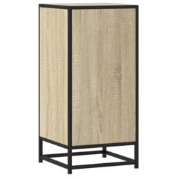 Berkfield Home Sideboard Sonoma Oak 35.5x35x76 cm Engineered Wood & Metal in Light Brown - thumbnail 6