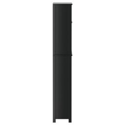Berkfield Home Washing Machine Cabinet BERG Black 76x27x164.5 cm Solid Wood - thumbnail 5
