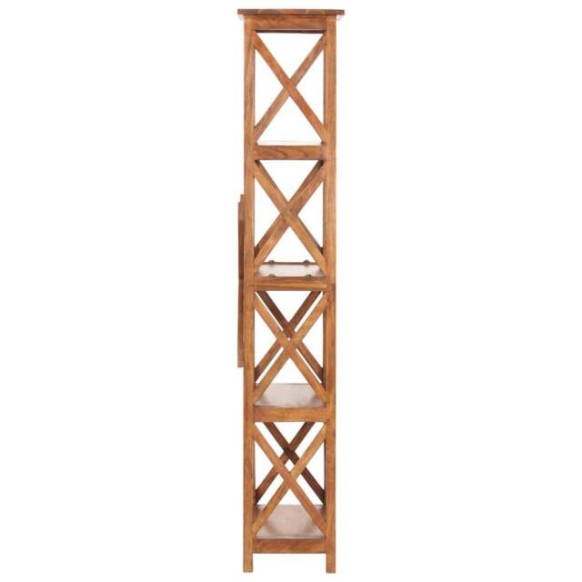 Berkfield Home Beautiful Bookshelf 60x30x160 cm Solid Acacia Wood Honey Finish in Brown - Size: 60 x 30 x 160 cm - image 1