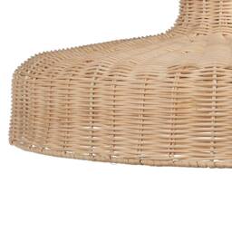 Wyld and Coco Rattan Pendant Lamp - Hand-Woven Wicker Shade Natural Brown - thumbnail 6