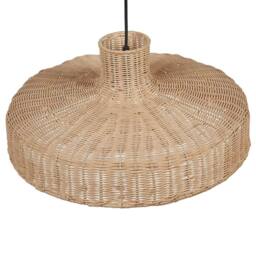 Wyld and Coco Rattan Pendant Lamp - Hand-Woven Wicker Shade Natural Brown - thumbnail 5