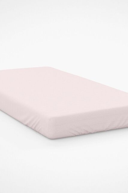 Belledorm Egyptian Cotton 200 Thread Count 30cm Fitted Sheet in Pale Pink - Size: Double - image 1