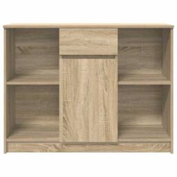 Berkfield Home Sideboard with Drawer Sonoma Oak 101x35x76 cm Engineered Wood in Brown - Size: 101 x 35 x 76 cm - thumbnail 6