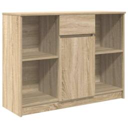 Berkfield Home Sideboard with Drawer Sonoma Oak 101x35x76 cm Engineered Wood in Brown - Size: 101 x 35 x 76 cm - thumbnail 3