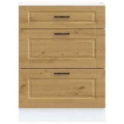 Berkfield Home Kitchen Base Cabinet Porto Artisan Oak Engineered Wood in Brown - thumbnail 4