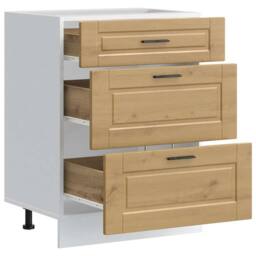 Berkfield Home Kitchen Base Cabinet Porto Artisan Oak Engineered Wood in Brown - thumbnail 5