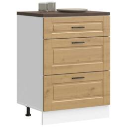 Berkfield Home Kitchen Base Cabinet Porto Artisan Oak Engineered Wood in Brown - thumbnail 2