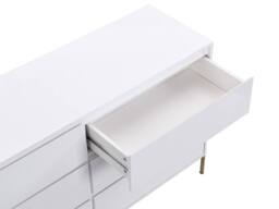 Vente-unique 6-Drawer Chest Of Drawers - MDF & Metal - Gloss White & Gold - thumbnail 9