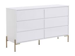 Vente-unique 6-Drawer Chest Of Drawers - MDF & Metal - Gloss White & Gold - thumbnail 5