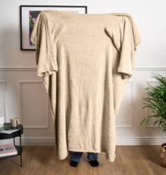 Bravich LTD Snuggle 2 In 1 Super Soft Fleece Wearable Blanket Cushion in Camel - thumbnail 2