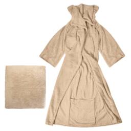 Bravich LTD Snuggle 2 In 1 Super Soft Fleece Wearable Blanket Cushion in Camel - thumbnail 1