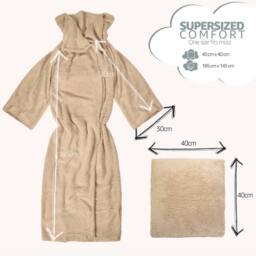 Bravich LTD Snuggle 2 In 1 Super Soft Fleece Wearable Blanket Cushion in Camel - thumbnail 7