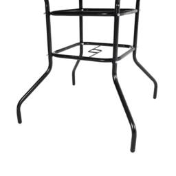 Living and Home Square Steel and Tempered Glass Garden Dining Table in Black - thumbnail 8