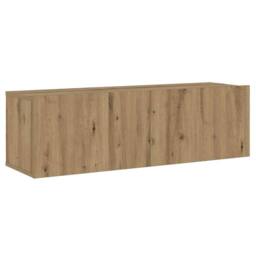 Berkfield Home Wall Mounted TV cabinets 3 pcs Artisan Oak Engineered Wood in Brown - thumbnail 6