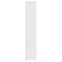Berkfield Home Book Cabinet White 80x35x183 cm Solid Wood Pine - Size: 80 x 35 x 183 cm - thumbnail 6