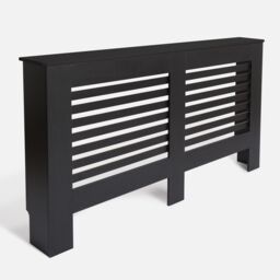 OHS Engineered Wood Radiator Cover Modern Hallway Shelf Furniture in Black - thumbnail 7