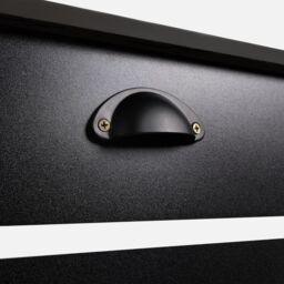 OHS Engineered Wood Radiator Cover Modern Hallway Shelf Furniture in Black - thumbnail 8