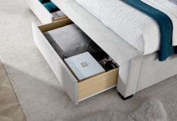 Bedmaster Newton Velvet 4 Drawer Storage Bed in Grey - Size: Double - thumbnail 4