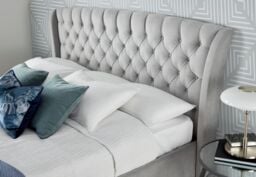 Bedmaster Newton Velvet 4 Drawer Storage Bed in Grey - Size: Double - thumbnail 3