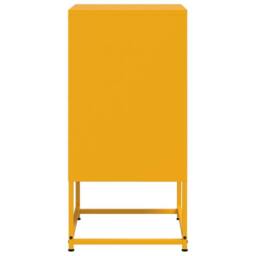 Berkfield Home Durable Bedside Cabinets 2 pcs Mustard Yellow 36x39x78 cm Steel - Size: 36 x 39 x 78 cm - thumbnail 7