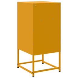 Berkfield Home Durable Bedside Cabinets 2 pcs Mustard Yellow 36x39x78 cm Steel - Size: 36 x 39 x 78 cm - thumbnail 8