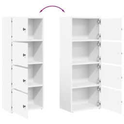 Berkfield Home Bookcase White 40x24x102 cm Engineered Wood - Size: 40 x 24 x 102 cm - thumbnail 8