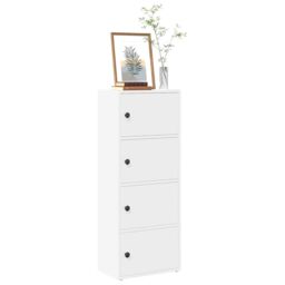 Berkfield Home Bookcase White 40x24x102 cm Engineered Wood - Size: 40 x 24 x 102 cm - thumbnail 1