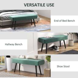STILVORA Bench with Steel Legs Green - thumbnail 8