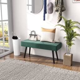 STILVORA Bench with Steel Legs Green - thumbnail 3