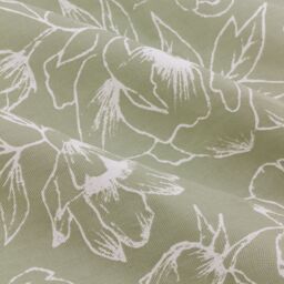 Wylder Bella Floral 100% Cotton Eyelet Curtain Pair in Green - Size: 168 cm width x 137 cm drop - thumbnail 5