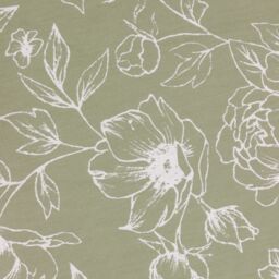 Wylder Bella Floral 100% Cotton Eyelet Curtain Pair in Green - Size: 168 cm width x 137 cm drop - thumbnail 6
