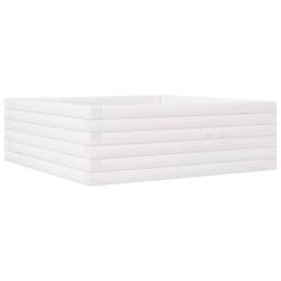 Berkfield Home Decorative Garden Planter White 70x70x23 cm Solid Wood Pine - Size: 70 x 70 x 23 cm - thumbnail 7