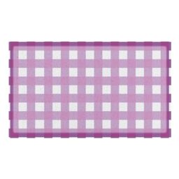 Artsy Mats Lilac Gingham Doormat (70 x 40cm) in White - Size: 40 cm x 70 cm - thumbnail 2